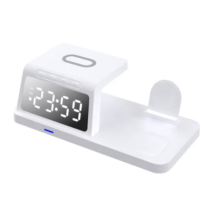 NestCharge Trio — 3-in-1 Wireless Charging Station with Alarm Clock
